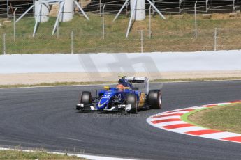 World © Octane Photographic Ltd. Sauber F1 Team C34-Ferrari – Felipe Nasr. Saturday 9th May 2015, F1 Spanish GP Practice 3 Circuit de Barcelona-Catalunya, Spain. Digital Ref: 1256CB7D7488