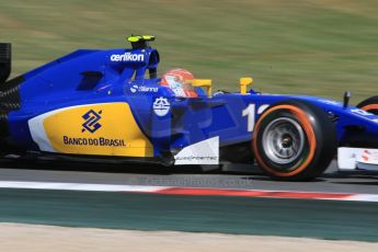 World © Octane Photographic Ltd. Sauber F1 Team C34-Ferrari – Felipe Nasr. Saturday 9th May 2015, F1 Spanish GP Practice 3 Circuit de Barcelona-Catalunya, Spain. Digital Ref: 1256CB7D7553