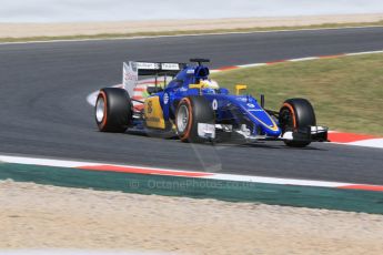 World © Octane Photographic Ltd. Sauber F1 Team C34-Ferrari – Marcus Ericsson. Saturday 9th May 2015, F1 Spanish GP Practice 3, Circuit de Barcelona-Catalunya, Spain. Digital Ref: 1256CB7D7590