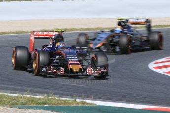 World © Octane Photographic Ltd. Scuderia Toro Rosso STR10 – Carlos Sainz Jnr. Saturday 9th May 2015, F1 Spanish GP Practice 3, Circuit de Barcelona-Catalunya, Spain. Digital Ref: 1256CB7D7683