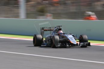 World © Octane Photographic Ltd. Sahara Force India VJM08 – Nico Hulkenberg. Saturday 9th May 2015, F1 Spanish GP Practice 3, Circuit de Barcelona-Catalunya, Spain. Digital Ref: 1256CB7D7803