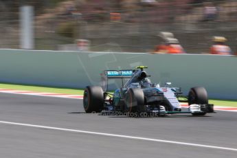 World © Octane Photographic Ltd. Mercedes AMG Petronas F1 W06 Hybrid – Nico Rosberg. Saturday 9th May 2015, F1 Spanish GP Practice 3, Circuit de Barcelona-Catalunya, Spain. Digital Ref: 1256CB7D7827