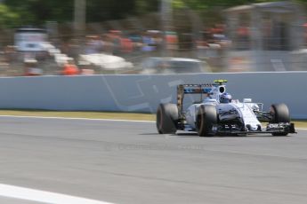 World © Octane Photographic Ltd. Williams Martini Racing FW37 – Valtteri Bottas. Saturday 9th May 2015, F1 Spanish GP Practice 3, Circuit de Barcelona-Catalunya, Spain. Digital Ref: 1256CB7D7835