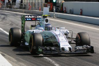 World © Octane Photographic Ltd. Williams Martini Racing FW37 – Valtteri Bottas. Saturday 9th May 2015, F1 Spanish GP Formula 1 Practice 3, Circuit de Barcelona-Catalunya, Spain. Digital Ref: 1256CB7D7859