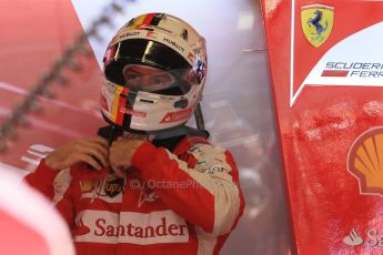 World © Octane Photographic Ltd. Scuderia Ferrari SF15-T– Sebastian Vettel. Saturday 9th May 2015, F1 Spanish GP Practice 3, Circuit de Barcelona-Catalunya, Spain. Digital Ref: 1256LB1D7895