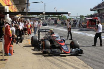 World © Octane Photographic Ltd. McLaren Honda MP4/30 - Jenson Button. Saturday 9th May 2015, F1 Spanish GP Practice 3, Circuit de Barcelona-Catalunya, Spain. Digital Ref: 1256LW1L7461