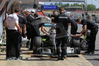 World © Octane Photographic Ltd. Mercedes AMG Petronas F1 W06 Hybrid – Lewis Hamilton. Saturday 9th May 2015, F1 Spanish GP Formula 1 Practice 3, Circuit de Barcelona-Catalunya, Spain. Digital Ref: 1256LW1L7661