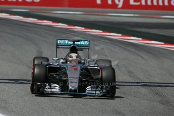 World © Octane Photographic Ltd. Mercedes AMG Petronas F1 W06 Hybrid – Lewis Hamilton. Saturday 9th May 2015, F1 Spanish GP Qualifying, Circuit de Barcelona-Catalunya, Spain. Digital Ref: 1257LB1D8283