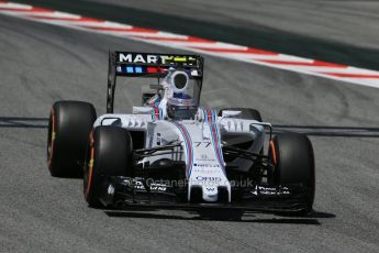 World © Octane Photographic Ltd. Williams Martini Racing FW37 – Valtteri Bottas. Saturday 9th May 2015, F1 Spanish GP Qualifying, Circuit de Barcelona-Catalunya, Spain. Digital Ref: 1257LB1D8310