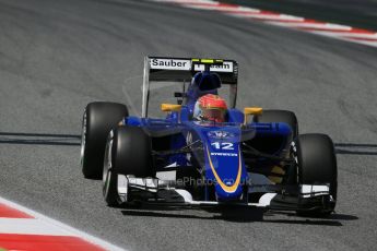 World © Octane Photographic Ltd. Sauber F1 Team C34-Ferrari – Felipe Nasr. Saturday 9th May 2015, F1 Spanish GP Qualifying Circuit de Barcelona-Catalunya, Spain. Digital Ref: 1257LB1D8367