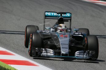 World © Octane Photographic Ltd. Mercedes AMG Petronas F1 W06 Hybrid – Lewis Hamilton. Saturday 9th May 2015, F1 Spanish GP Qualifying, Circuit de Barcelona-Catalunya, Spain. Digital Ref: 1257LB1D8461