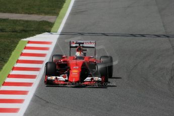 World © Octane Photographic Ltd. Scuderia Ferrari SF15-T– Sebastian Vettel. Saturday 9th May 2015, F1 Spanish GP Qualifying, Circuit de Barcelona-Catalunya, Spain. Digital Ref: 1257LB1D8532