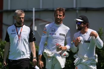 World © Octane Photographic Ltd. McLaren Honda MP4/30 – Fernando Alonso and Jenson Button. Saturday 9th May 2015, F1 Spanish GP Qualifying, Circuit de Barcelona-Catalunya, Spain. Digital Ref: 1257LB1D8646