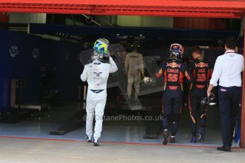 World © Octane Photographic Ltd. Williams Martini Racing FW37 – Felipe Massa and Scuderia Toro Rosso STR10 – Max Verstappen and Carlos Sainz Jnr. Saturday 9th May 2015, F1 Spanish GP Qualifying, Circuit de Barcelona-Catalunya, Spain. Digital Ref: 1257LB1D8750