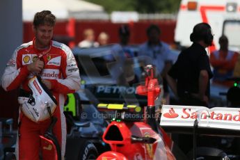 World © Octane Photographic Ltd. Scuderia Ferrari SF15-T– Sebastian Vettel. Saturday 9th May 2015, F1 Spanish GP Qualifying, Circuit de Barcelona-Catalunya, Spain. Digital Ref: 1257LB1D8760