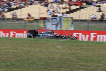 World © Octane Photographic Ltd. McLaren Honda MP4/30 - Jenson Button. Saturday 9th May 2015, F1 Spanish GP Qualifying, Circuit de Barcelona-Catalunya, Spain. Digital Ref: 1257LW1L7907