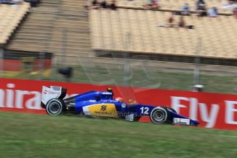 World © Octane Photographic Ltd. Sauber F1 Team C34-Ferrari – Felipe Nasr. Saturday 9th May 2015, F1 Spanish GP Qualifying Circuit de Barcelona-Catalunya, Spain. Digital Ref: 1257LW1L8009