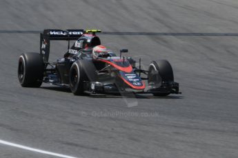 World © Octane Photographic Ltd. McLaren Honda MP4/30 - Jenson Button. Sunday 10th May 2015, F1 Spanish GP Formula 1 Race, Circuit de Barcelona-Catalunya, Spain. Digital Ref: 1265CB0191