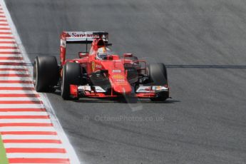 World © Octane Photographic Ltd. Scuderia Ferrari SF15-T– Sebastian Vettel. Sunday 10th May 2015, F1 Spanish GP Formula 1 Race, Circuit de Barcelona-Catalunya, Spain. Digital Ref: 1265CB0214
