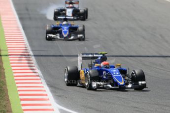 World © Octane Photographic Ltd. Sauber F1 Team C34-Ferrari – Felipe Nasr. Sunday 10th May 2015, F1 Spanish GP Formula 1 Race green flag laps. Circuit de Barcelona-Catalunya, Spain. Digital Ref: 1265CB0355