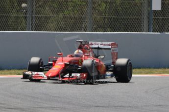 World © Octane Photographic Ltd. Scuderia Ferrari SF15-T– Sebastian Vettel. Sunday 10th May 2015, F1 Spanish GP Formula 1 Race, Circuit de Barcelona-Catalunya, Spain. Digital Ref: 1265CB0533