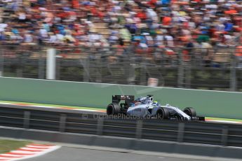 World © Octane Photographic Ltd. Williams Martini Racing FW37 – Felipe Massa. Sunday 10th May 2015, F1 Spanish GP Formula 1 Race, Circuit de Barcelona-Catalunya, Spain. Digital Ref: 1265LW1L8614