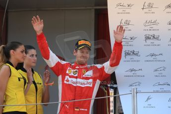 World © Octane Photographic Ltd. Scuderia Ferrari SF15-T– Sebastian Vettel (3rd). Sunday 10th May 2015, F1 Spanish GP Formula 1 Race podium, Circuit de Barcelona-Catalunya, Spain. Digital Ref: 1266CB7D0623