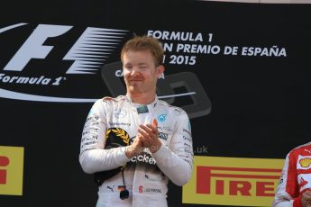 World © Octane Photographic Ltd. Mercedes AMG Petronas F1 W06 Hybrid – Nico Rosberg (1st). Sunday 10th May 2015, F1 Spanish GP Formula 1 Race podium, Circuit de Barcelona-Catalunya, Spain. Digital Ref: