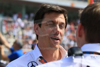 World © Octane Photographic Ltd. Mercedes AMG Petronas – Toto Wolff. Sunday 10th May 2015, F1 Spanish GP Formula 1 Race, Circuit de Barcelona-Catalunya, Spain. Digital Ref: 1266CB7D0907
