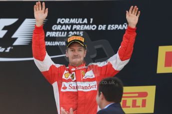 World © Octane Photographic Ltd. Scuderia Ferrari SF15-T– Sebastian Vettel (3rd). Sunday 10th May 2015, F1 Spanish GP Formula 1 Race podium, Circuit de Barcelona-Catalunya, Spain. Digital Ref: 1266LB1D0859