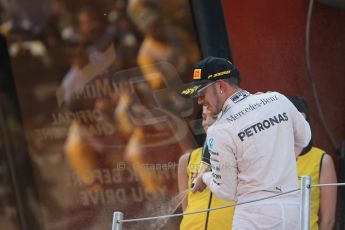 World © Octane Photographic Ltd. Mercedes AMG Petronas F1 W06 Hybrid – Lewis Hamilton (2nd). Sunday 10th May 2015, F1 Spanish GP Formula 1 Race podium, Circuit de Barcelona-Catalunya, Spain. Digital Ref: