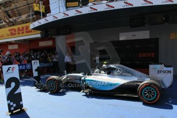 World © Octane Photographic Ltd. Mercedes AMG Petronas F1 W06 Hybrid – Nico Rosberg (1st). Sunday 10th May 2015, F1 Spanish GP Formula 1 Race parc ferme, Circuit de Barcelona-Catalunya, Spain. Digital Ref: 1266LW1L8661