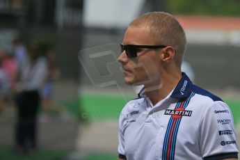 World © Octane Photographic Ltd. Williams Martini Racing FW37 – Valtteri Bottas. Sunday 10th May 2015, F1 Spanish GP Formula 1 Paddock, Circuit de Barcelona-Catalunya, Spain. Digital Ref: 1264LB1D0002