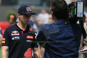 World © Octane Photographic Ltd. Scuderia Toro Rosso STR10 – Max Verstappen. Sunday 10th May 2015, F1 Spanish GP Formula 1 Paddock, Circuit de Barcelona-Catalunya, Spain. Digital Ref: 1264LB1D0033