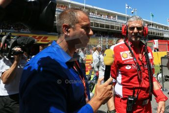 World © Octane Photographic Ltd. Scuderia Ferrari - Maurizio Arrivabene. Sunday 10th May 2015, F1 Spanish GP Formula 1 Grid, Circuit de Barcelona-Catalunya, Spain. Digital Ref: 1264LB1D0157