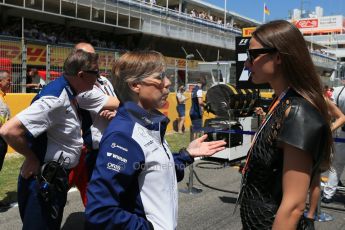 World © Octane Photographic Ltd. Williams Martini Racing - Claire Williams. Sunday 10th May 2015, F1 Spanish GP Formula 1 Grid, Circuit de Barcelona-Catalunya, Spain. Digital Ref: 1264LB1D0177