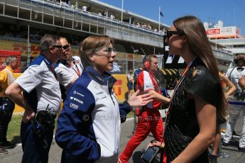 World © Octane Photographic Ltd. Williams Martini Racing - Claire Williams. Sunday 10th May 2015, F1 Spanish GP Formula 1 Grid, Circuit de Barcelona-Catalunya, Spain. Digital Ref: 1264LB1D0182