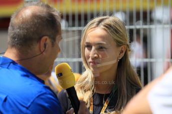 World © Octane Photographic Ltd. Lotus F1 Team Reserve Driver – Carmen Jorda. Sunday 10th May 2015, F1 Spanish GP Formula 1 Grid, Circuit de Barcelona-Catalunya, Spain. Digital Ref: 1264LW1L8394