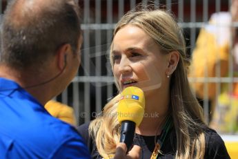 World © Octane Photographic Ltd. Lotus F1 Team Reserve Driver – Carmen Jorda. Sunday 10th May 2015, F1 Spanish GP Formula 1 Grid, Circuit de Barcelona-Catalunya, Spain. Digital Ref: 1264LW1L8406