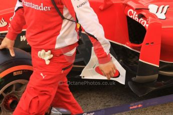 World © Octane Photographic Ltd. Scuderia Ferrari SF15-T– Sebastian Vettel. Friday 8th May 2015, F1 Spanish GP Formula 1 pre-practice 1 pitlane, Circuit de Barcelona-Catalunya, Spain. Digital Ref: 1248CB1L5939
