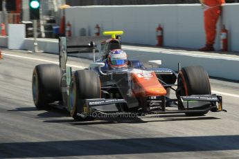 World © Octane Photographic Ltd. Friday 8th May 2015. Trident – Rene Binder. GP2 Practice – Circuit de Barcelona–Catalunya. Spain. Digital Ref. : 1250CB1L6615