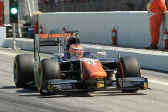 World © Octane Photographic Ltd. Friday 8th May 2015. Trident – Raffaele Marciello. GP2 Practice – Circuit de Barcelona–Catalunya. Spain. Digital Ref. : 1250CB1L6620