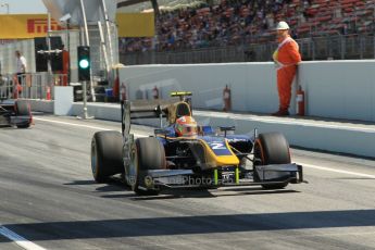 World © Octane Photographic Ltd. Friday 8th May 2015. DAMS – Alex Lynn. GP2 Practice – Circuit de Barcelona–Catalunya. Spain. Digital Ref. : 1250CB1L6623