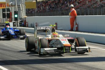 World © Octane Photographic Ltd. Friday 8th May 2015. Campos Racing – Rio Haryanto. GP2 Practice – Circuit de Barcelona–Catalunya. Spain. Digital Ref. : 1250CB1L6640