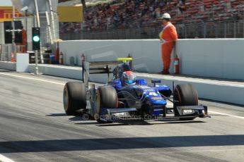 World © Octane Photographic Ltd. Friday 8th May 2015. Carlin – Marco Sorensen. GP2 Practice – Circuit de Barcelona–Catalunya. Spain. Digital Ref. : 1250CB1L6642