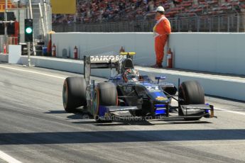 World © Octane Photographic Ltd. Friday 8th May 2015. Lazarus – Zoel Amberg. GP2 Practice – Circuit de Barcelona–Catalunya. Spain. Digital Ref. : 1250CB1L6651