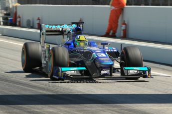 World © Octane Photographic Ltd. Friday 8th May 2015. Carlin – Julian Leal. GP2 Practice – Circuit de Barcelona–Catalunya. Spain. Digital Ref. : 1250CB1L6661