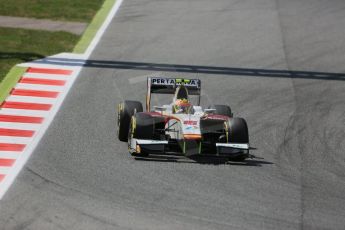 World © Octane Photographic Ltd. Friday 8th May 2015. Campos Racing – Rio Haryanto. GP2 Qualifying – Circuit de Barcelona–Catalunya. Spain. Digital Ref. : 1252CB5D1322