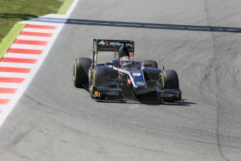 World © Octane Photographic Ltd. Friday 8th May 2015. Russian Time – Mitch Evans. GP2 Qualifying – Circuit de Barcelona–Catalunya. Spain. Digital Ref. : 1252CB5D1325