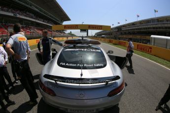 World © Octane Photographic Ltd. Saturday 9th May 2015. Mercedes AMG GTS Safety car. GP2 Race 1 – Circuit de Barcelona–Catalunya. Spain. Digital Ref: